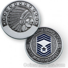 AF Chief coin, feather, Silver