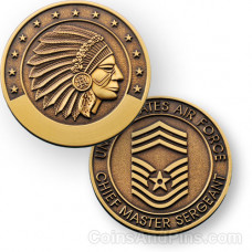AF Chief coin, feather - Bronze