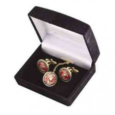 Marine Corps League Cufflinks and Tie-Tack Set