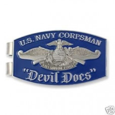Navy Devil Docs Money Clip