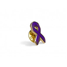 Purple Ribbon Lapel Pin