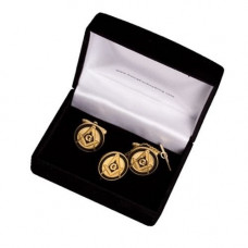 Freemason Cufflinks and Tie-Tack Set