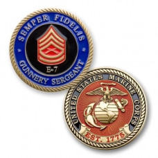Marine Corps E7 Gunnery Sergeant Challenge Coin