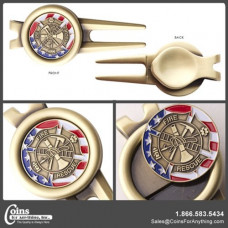 Fire and Rescue Golf Divot Tool and Ball Markers