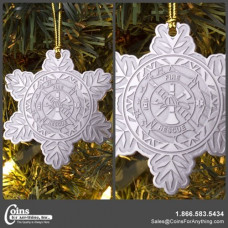 Fire and Rescue Christmas Snowflake Ornament