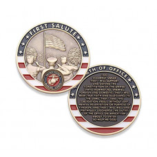 Marine Corps First Salute Challenge Coin