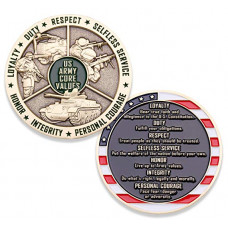 Army Core Values Challenge Coin