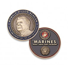 Ronald Reagan Marine Quote Challenge Coin