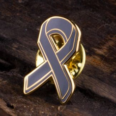 Gray Ribbon Lapel Pin