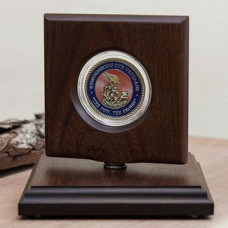 Ipe Wood Rotating Coin Display