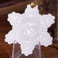 Marine Corps Christmas Snowflake Ornament