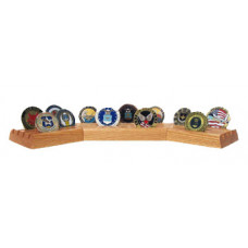 Wooden Stadium Challenge Coin Display
