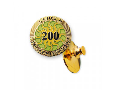 Pin 24 Hours 200 Caches Geo-Achievement Pin 24 Hours 200 Caches Geo-Achievement