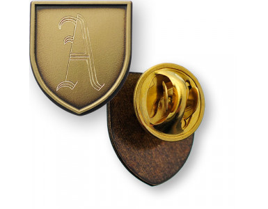 Shield Pin - one letter
